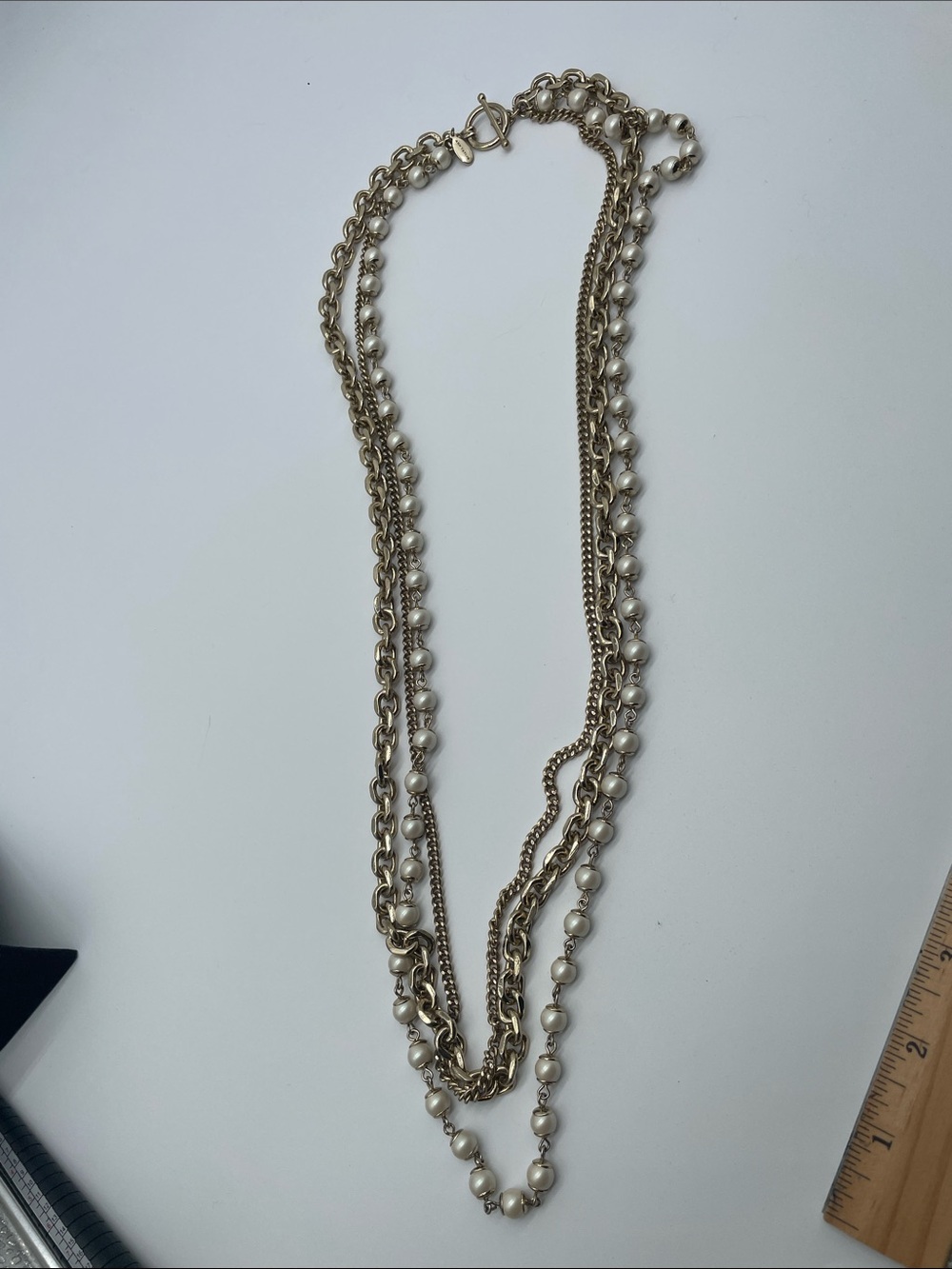 Ann Taylor Gold-Tone Layered Pearl Necklace